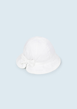 Mayoral Baby 10410-015 Czapka z bawełny dla dziewczynki  Biała