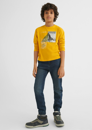 Mayoral Junior 7582-065 Długie spodnie jeansowe skater fit dla chłopca ECOFRIENDS kolor granatowy