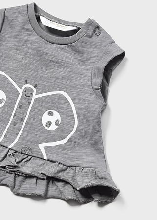 Mayoral Newborn 1696-065 Komplet z bawełny 4-częściowy dla dziewczynki ECOFRIENDS Szary