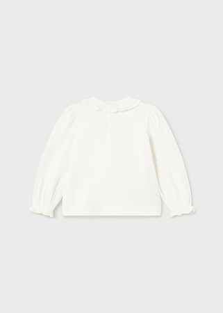 Mayoral Baby 2006-068 Koszulka z długim rękawem z aplikacją dziewczynki Crudo rosado