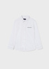 Mayoral Junior 6117-040 Koszula z długim rękawem z kołnierzykiem dla chłopca  Biała