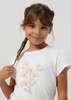 Mayoral Junior 6012-048 Koszulka z krótkim rękawem z aplikacją dla dziewczynki Crudo - tulipa