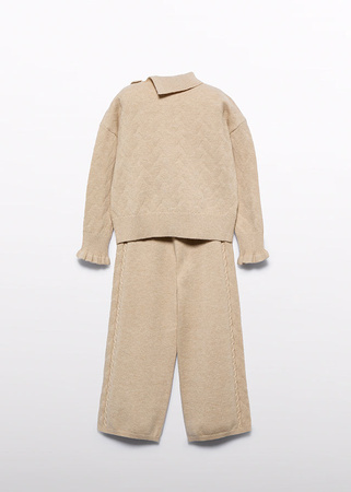 Abel&Lula 5721-011 Komplet trykotowy ze spodniami dla dziewczynki Avena vig