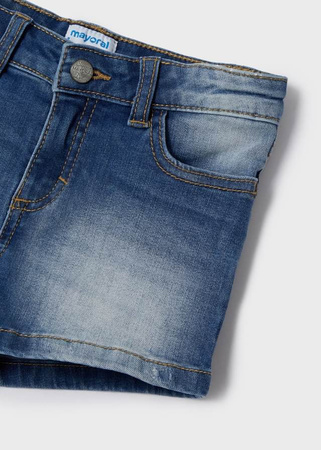 Mayoral mini 236-088 Szorty jeans basic dla dziewczynki Granatowe