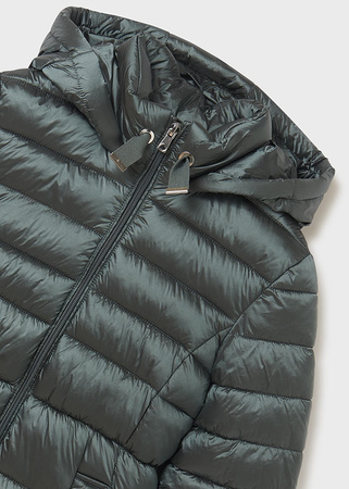 Mayoral Junior 7481-068 Kurtka długa pikowana dla dziewczynki ECOFRIENDS Zielona