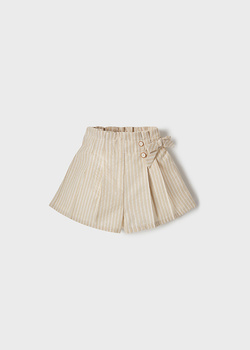 Mayoral Baby 1902-019 Spódnico-spodnie w paski dla dziewczynki Beż