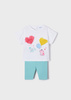 Mayoral Baby 1722-064 Komplet z leginsami kotki dla dziewczynki Mięta