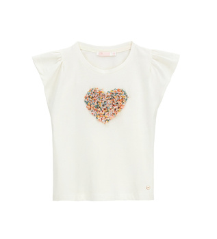 ORIGINAL MARINES DFP3139CF Koszulka z aplikacją Ecru