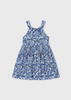 Mayoral Mini 3945-011 Sukienka w kwiatki dla dziewczynki  Tinta