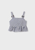 Mayoral Junior 6107-018 Top w paski dla dziewczynki Tinta