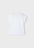 Mayoral Mini 3087-036 Koszulka z krótkim rękawem z kieszonką Blanco 