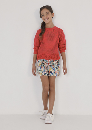 Mayoral Junior 6907-042 Krótkie spódnico-spodenki z bawełny dla dziewczynki