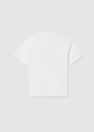 Mayoral Junior 6070-035 Koszulka z krótkim rękawem z nadrukiem dla chłopca Biała