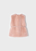Mayoral Mini 4312-010 Kamizelka z futerkiem z paskiem dla dziewczynki Kolor różowy