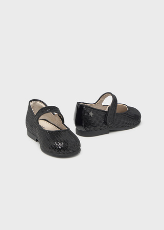 Mayoral 42476-052 Buty balerinki cekinowe Kolor Negro