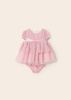 Mayoral Newborn 1811-084 Sukienka wizytowa z pasującymi majteczkami dla dziewczynki Róż