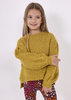 Mayoral Mini 4302-074 Sweter z cekinami dla dziewczynki Mostaza vi