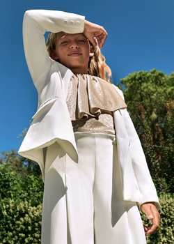 Abel&Lula 5240-027 Garnitur wizytowy z krepy dla dziewczynki  Nata