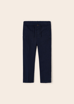 Mayoral Mini 3512-069 Spodnie chino regular z lnu dla chłopca Granatowe