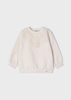 Mayoral mini 4477-059 Bluza z haftem dla dziewczynki beżowa