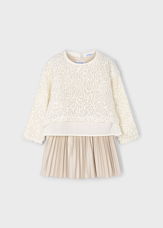 Mayoral Mini 4925-049 Sukienka łączona z cekinami Arena