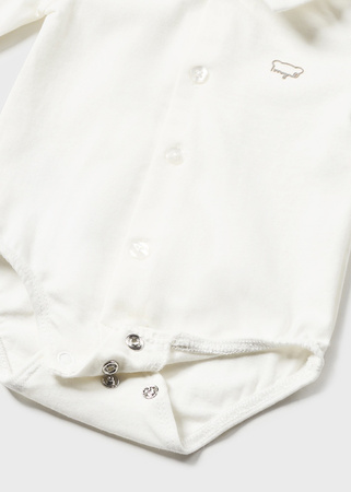 Mayoral Newborn 2759-072 Body koszulowe z długim rękawem ECOFRIENDS Crudo