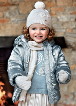 Mayoral Baby 2421-031 Metaliczna kurtka dla dziewczynki  Bluebell