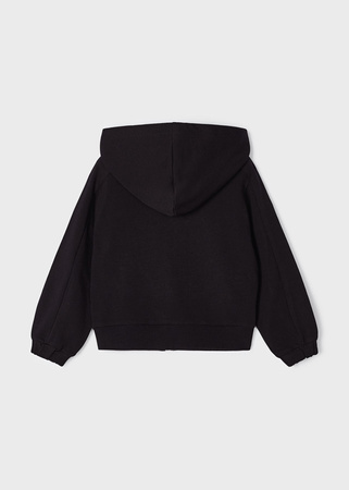 Mayoral Mini 3441-080 Bluza z kapturem zapinana na suwak dla dziewczynki Czarna