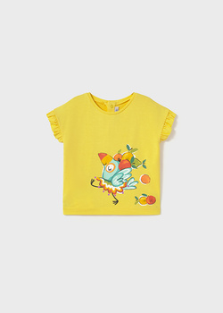 Mayoral Baby 1048-067 Koszulka bez rękawów z nadrukiem Amarillo