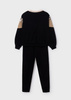 Mayoral junior 7833-082 Dres dla dziewczynki Negro