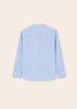 Mayoral Junior 6115-078 Koszula z długim rękawem ze stójką dla chłopca Niebieska