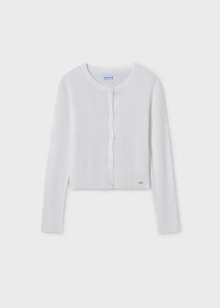 Mayoral Junior 6350-090 Sweter trykotowy w prążek Crudo