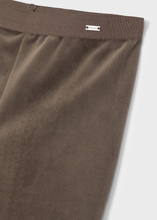 Mayoral Mini 12-00712-045 leginsy aksamitne dla dziewczynki Brązowe