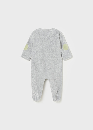 Mayoral Newborn 2753-046 Komplet 2 pajacyków z aksamitnej dzianiny ECOFRIENDS dla chłopca Tea