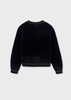 Mayoral Junior 7317-085 Sweter/bluza trykotowa z futerkiem  Negro