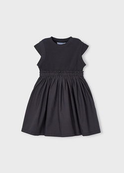 Mayoral Mini 3927-035 Sukienka łączona prążek Antracita