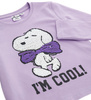 ORIGINAL MARINES DDAV3566F Koszulka z długim rękawem z cekinową aplikacją Snoopy dla dziewczynki Lila
