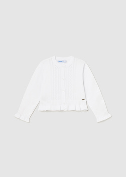 Mayoral Baby 1382-086 Sweterek dla dziewczynki Blanco