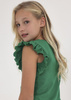 Mayoral Junior 6060-055 Bluzka na ramiączkach z ażurem ECOFRIENDS dla dziewczynki  Zielona
