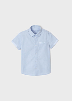 Mayoral Mini 3116-011 Koszula z krótkim rękawem z kołnierzykiem dla chłopca Niebieska