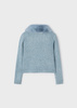 Mayoral Mini 4309-011 Sweterek z odpinanym futerkowym kołnierzem dla dziewczynki  Bluebell v