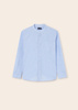 Mayoral Junior 6115-078 Koszula z długim rękawem ze stójką dla chłopca Niebieska
