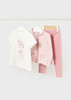 Mayoral Baby 1778-030 Komplet 3-częściowy z marynarką w paski dla dziewczynki Różowy