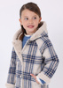 Mayoral Mini 4408-062 Płaszcz dla dziewczynki w kratę Marino