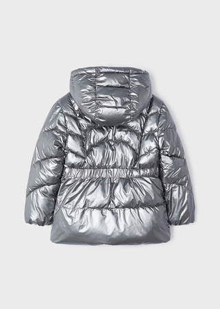 Mayoral Mini 4491-057 Kurtka zimowa metaliczna dla dziewczynki ECOFRIENDS Kolor sombra