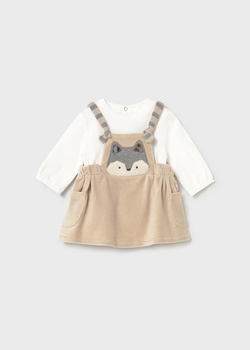 Mayoral Newborn 2802-073 Sukienka ogrodniczka Cereal