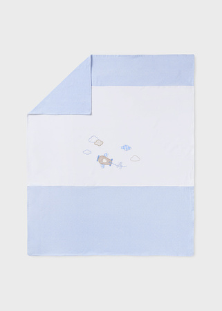 Mayoral Newborn 9247-085 Kocyk bawełniany dla niemowlęcia Blanco