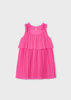Mayoral Mini 3920-023 Sukienka plisowana dla dziewczynki Fucsia