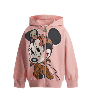 Original Marines DEAV3553F Bluza MINNIE  zapinana na suwak dla dziewczynki  Róż