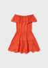 Mayoral Mini 3929-088 Sukienka w stylu boho z ażurem dla dziewczynki  Pomarańczowa